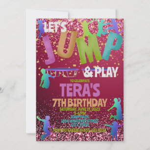 Invitation Jump Park Anniversaire de enfant Party Personnalis