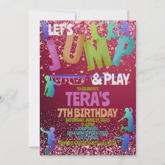 Invitation Jump Park Anniversaire de enfant Party Personnalis