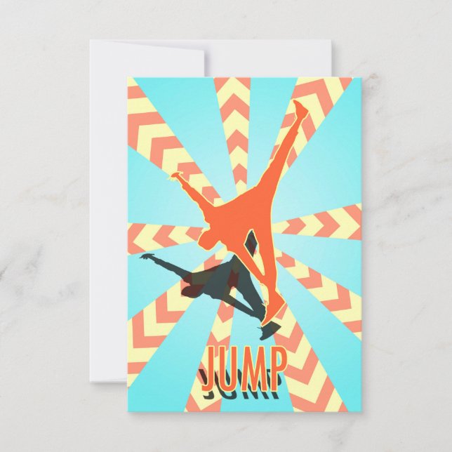 Invitation "JUMP" pour enfants (Devant)