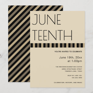 Invitation Junetdix Brown Tan Black Freedom verticale
