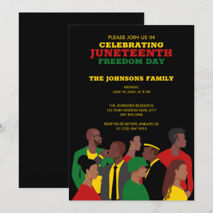 Invitation Juneteenth Fête de la liberté des Afro-Américain