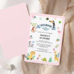 Invitation Jungle Animaux 1er anniversaire