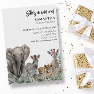 Invitation Jungle Animaux Wild Un Anniversaire Safari Party