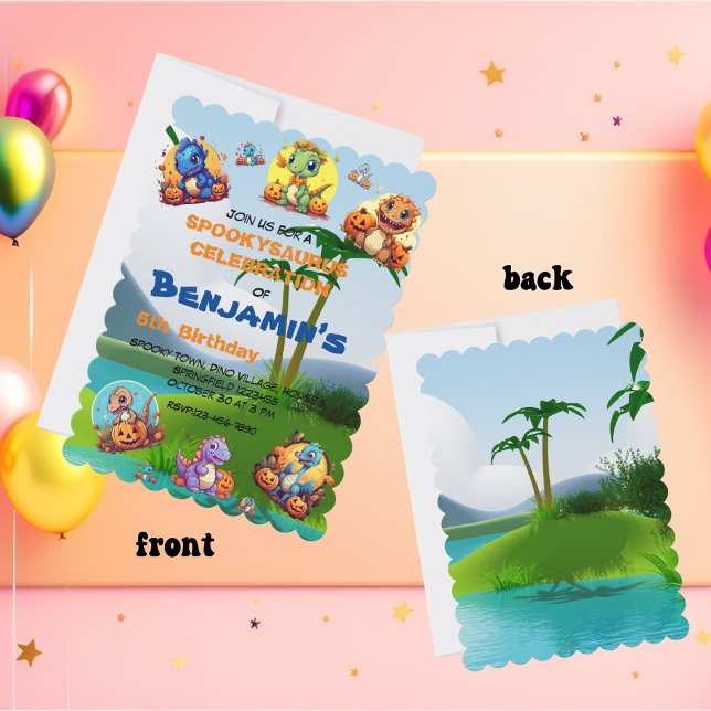 Invitation Jungle Baby Dino Anniversaire de enfant Party (Créateur téléchargé)