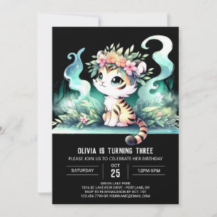 Invitation Jungle Custom Tiger Anniversaire