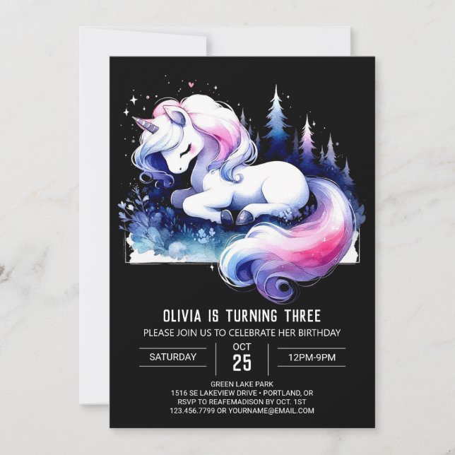 Invitation Jungle Enfants Horse Anniversaire (Devant)
