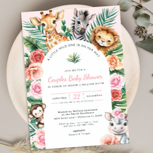 Invitation Jungle Safari Baby shower Couples