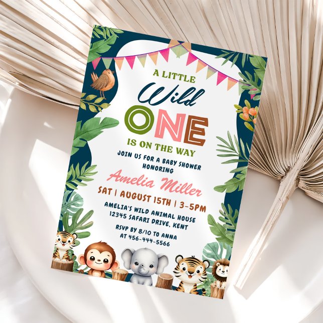 Invitation Jungle Safari Baby shower Party (Créateur téléchargé)