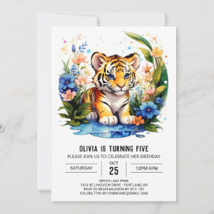 Invitation Jungle Tiger Anniversaire Garçon Anniversaire Invi