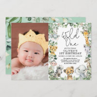 Jungle Wild One Green Safari 1er anniversaire Phot