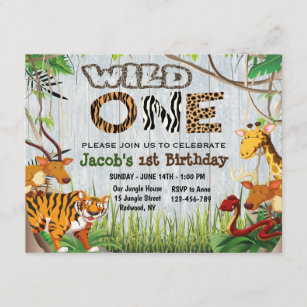 Invitations Faire Part Cartes Anniversaire Theme Zoo Zazzle Fr