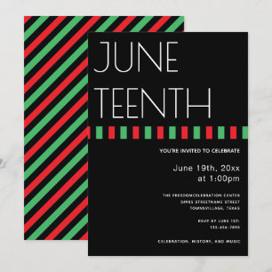Invitation Junte 19rouge noir vert liberté verticale