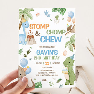 Invitation Jurassic Cute Dinosaur fête d'anniversaire