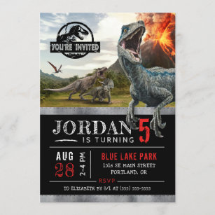 CARTES INVITATION ANNIVERSAIRE Enfants T-Rex Tyrannosaure Dinosaure Dino invitation 
