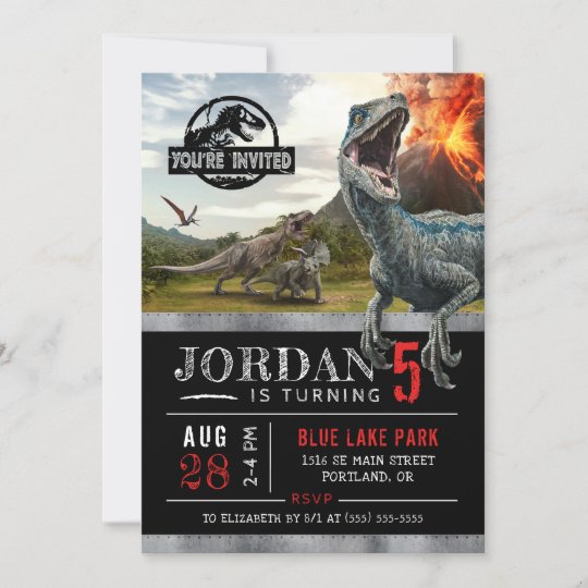 Invitation Jurassique Anniversaire De Dinosaur Zazzle Fr