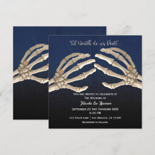 Invitation Jusqu'à ce que la mort fasse le squelette d'or de