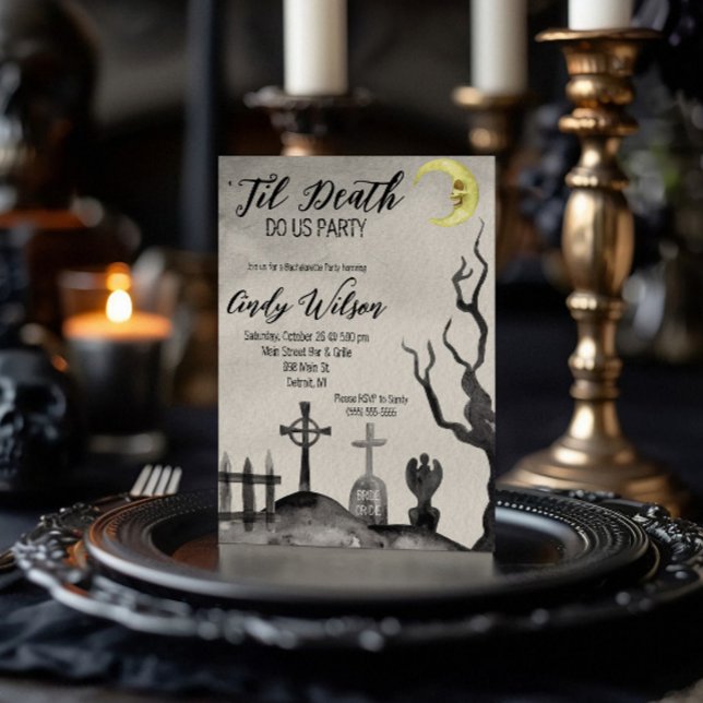 Invitation Jusqu'à ce que la mort nous fasse la fête Enterrem (Créateur téléchargé)