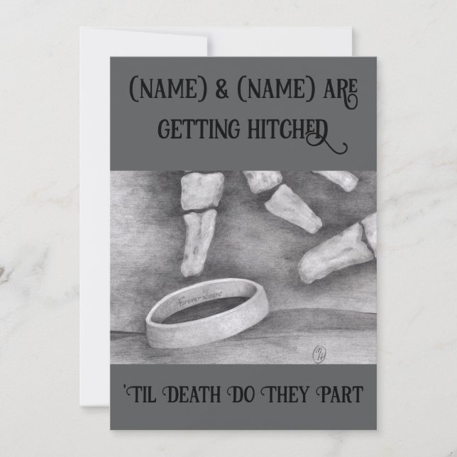 Invitation Jusqu'à ce que la mort nous sépare (Devant)