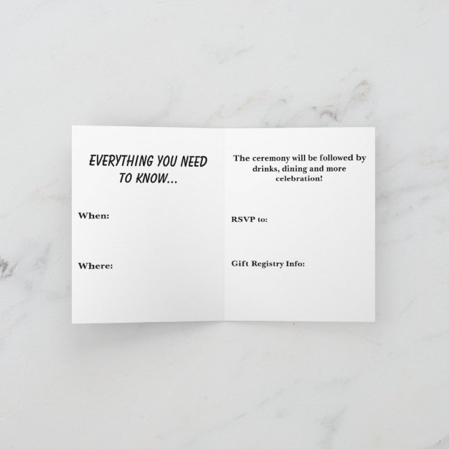 Invitation Jusqu'à ce que la mort nous sépare (Intérieur)