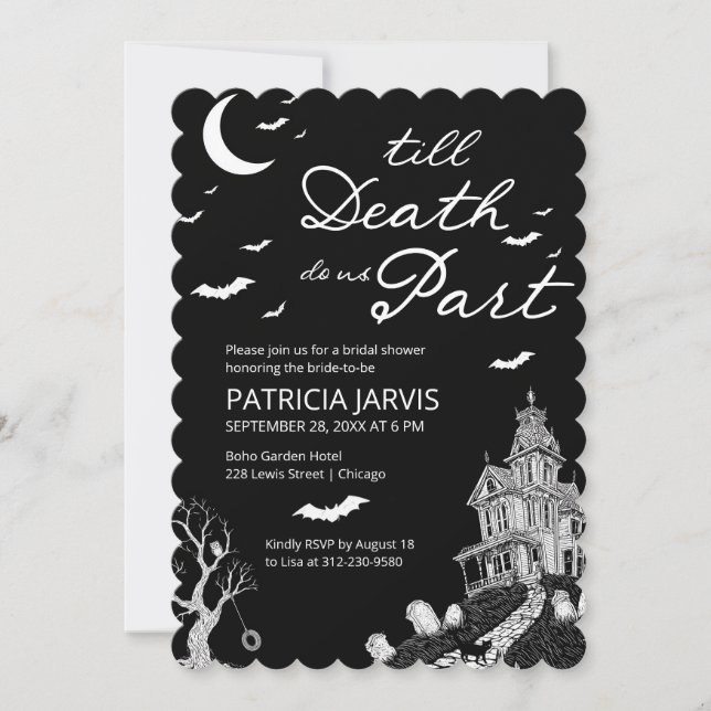 Invitation Jusqu'à ce que la mort nous sépare Code QR Invitat (Devant)