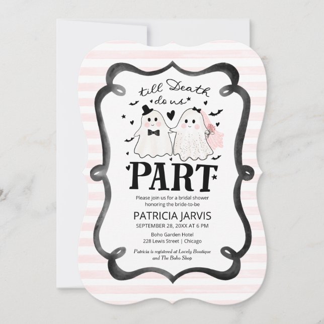 Invitation Jusqu'à ce que la mort nous sépare Code QR Invitat (Devant)