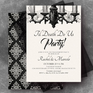 Invitation Jusqu'à ce que la mort nous sépare, fête de fiança