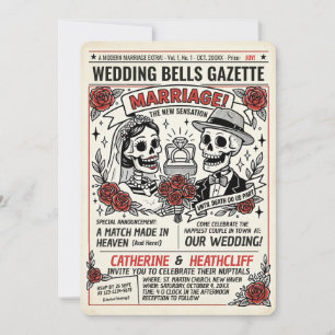 Invitation Jusqu'à ce que la mort nous sépare Gazette Mariage