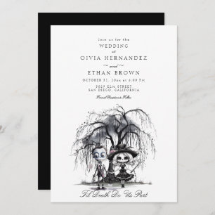 Invitation Jusqu'à ce que la mort nous sépare Mariage