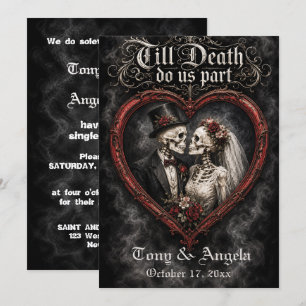 Invitation Jusqu'à ce que la mort nous sépare Mariage