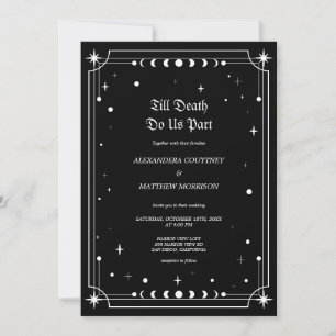 Invitation Jusqu'à ce que la mort nous sépare Mariage d'Hallo