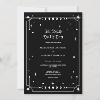 Invitation Jusqu'à ce que la mort nous sépare Mariage d'Hallo