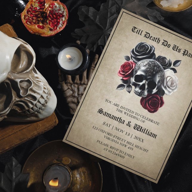 Invitation Jusqu'à ce que la mort nous sépare Mariage d'Hallo (Créateur téléchargé)