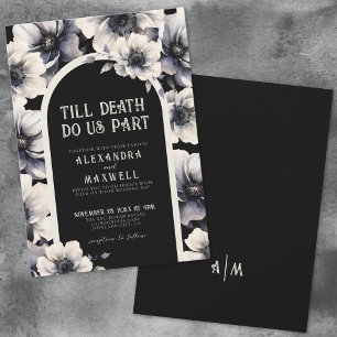 Invitation Jusqu'à ce que la mort nous sépare Mariage floral