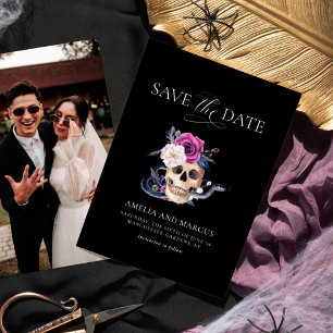 Invitation Jusqu'à ce que la mort nous sépare Violet et Noir