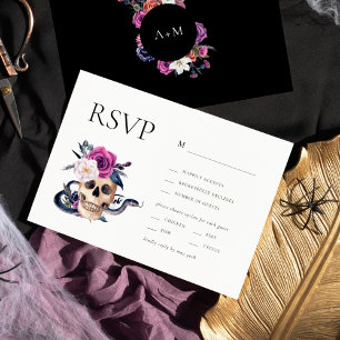 Invitation Jusqu'à ce que la mort nous sépare Violet & Noir R