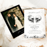 Jusqu'à la mort crâne gothique Photo Noir Bridal S
