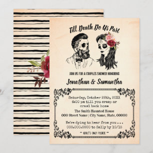 Invitation Jusqu'à la mort faisons-nous partie de crânes coup