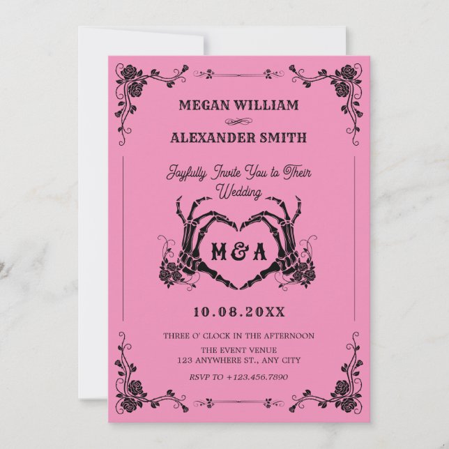 Invitation Jusqu'à la mort, faisons-nous partie de mariage go (Devant)
