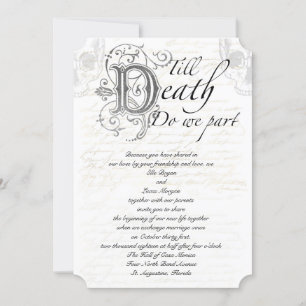 Invitation Jusqu'à la mort faisons-nous partie Mariage de scr