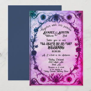 Invitation Jusqu'à la mort Faisons-nous partie Mariage de sty
