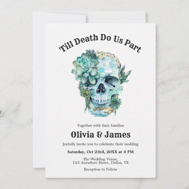 Invitation Jusqu'à la mort faisons-nous partie Mariage d'Hall (Devant)