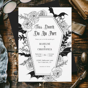 Invitation Jusqu'à la mort Faisons-nous partie Mariage floral