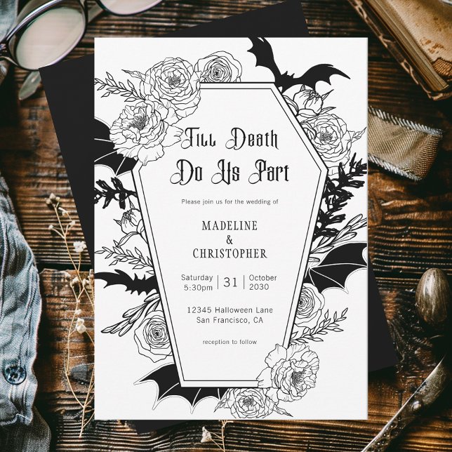 Invitation Jusqu'à la mort Faisons-nous partie Mariage floral (Créateur téléchargé)