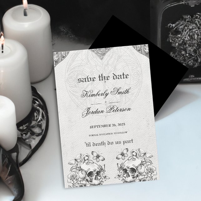 Invitation Jusqu'à la mort Faisons-nous partie Mariage gothiq (Créateur téléchargé)