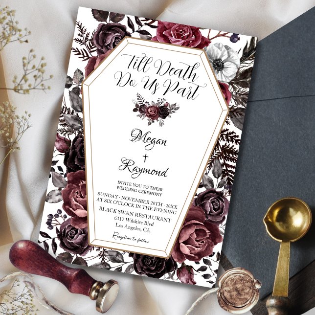 Invitation Jusqu'à la mort Faisons-nous partie Mariage gothiq (Créateur téléchargé)