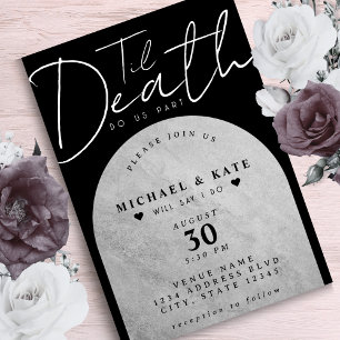 Invitation Jusqu'à la mort faisons-nous partie Mariage noir