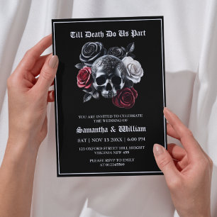 Invitation Jusqu'à la mort Faisons-nous partie Mariage noir g