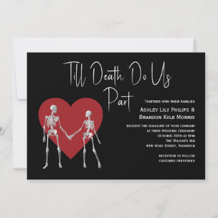 Invitation Jusqu'à la mort faisons-nous partie Mariage noir s
