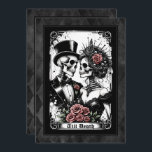 Invitation Jusqu'à la mort faisons-nous partie Mariage Tarot<br><div class="desc">Belle faire-part de mariage sombre avec Till Death Do Us Part dire, style carte tarot et marié et marié squelette couple. La typographie de la lettre noire ajoute juste la bonne touche. Ajoutez les détails de votre mariage pour une invitation spéciale pour montrer votre style personnel unique. Voir la coordination...</div>