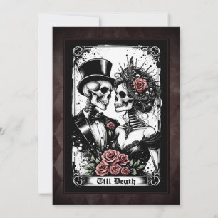 Invitation Jusqu'à la mort faisons-nous partie Mariage Tarot